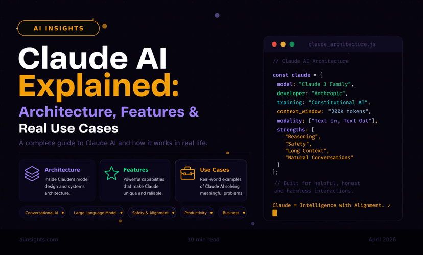 Claude AI Explained: Architecture, Features & Real Use Cases