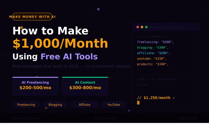 How to Make $1,000 Per Month Using Free AI Tools